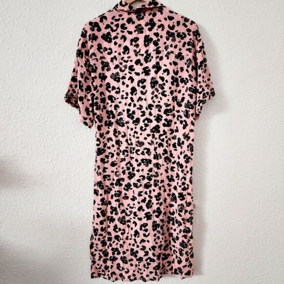 Maeve x Anthropologie Rita Pink Leopard Printed Tunic Blouse Women's Size Small - Picture 6 of 8